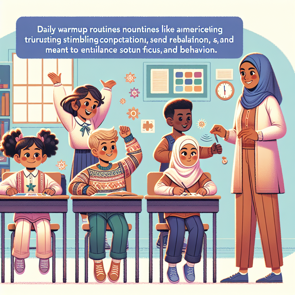 Daily Warm Up Routines for Focus Improvement, Classroom Routines, and Behavior Management